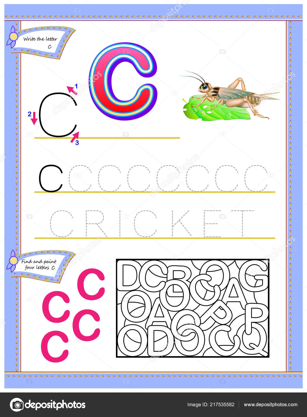 worksheet kids letter study english alphabet logic puzzle game developing stock vector image by c nataljacernecka 217535582