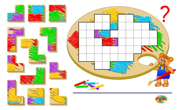 Lógica Juego Puzzle Para Niños Adultos Necesidad Encontrar Los Lugares — Vector de stock