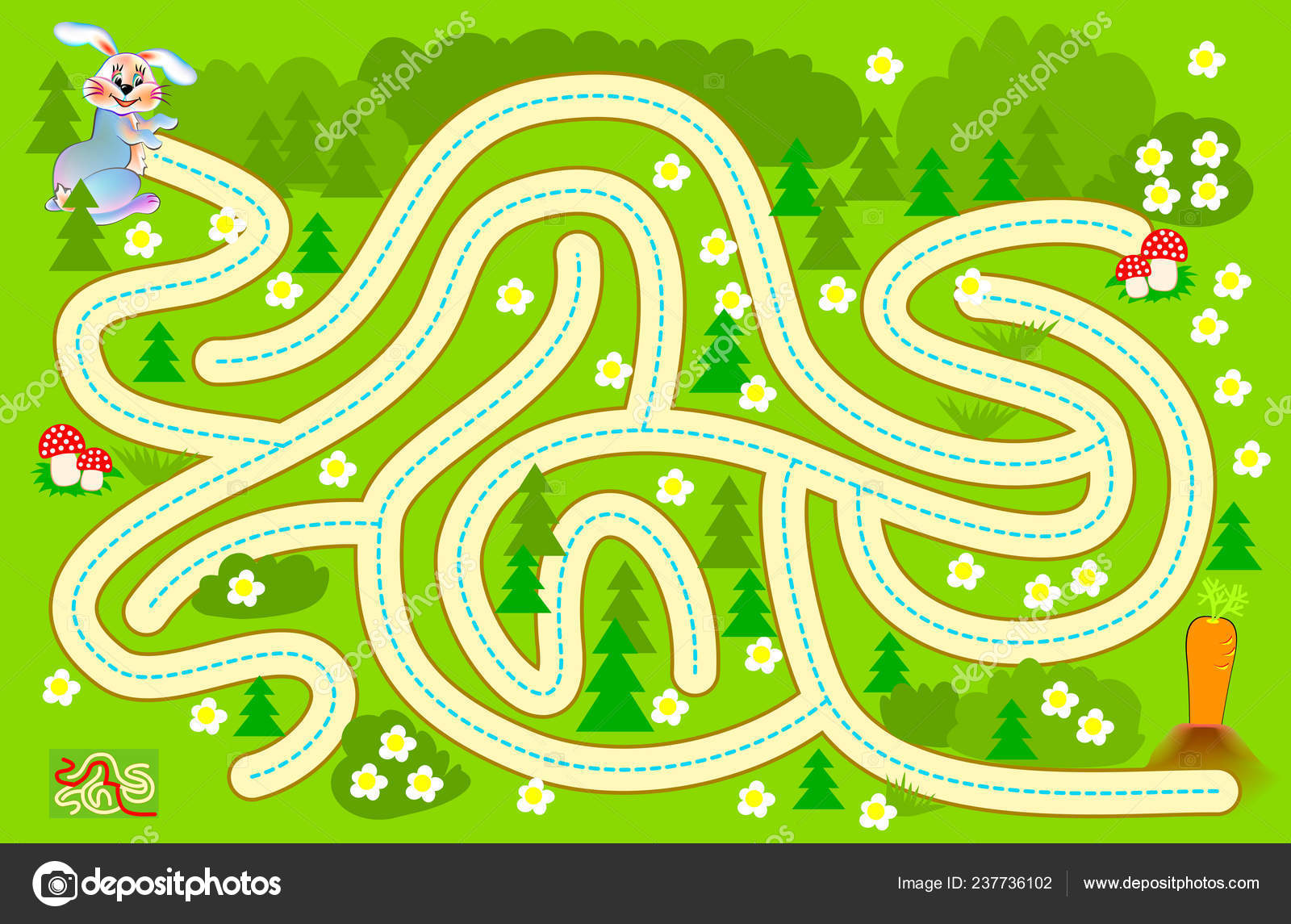 Logic Puzzle Game Labyrinth Children Adults Help Rabbit Find Way Stock  Vector Image by ©Nataljacernecka #237736102