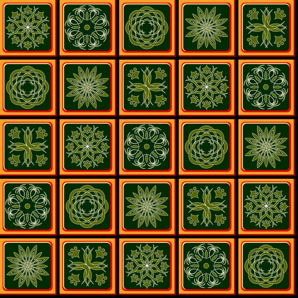 Nahtloses Muster Aus Gefliestem Boden Mit Orientalischem Folk Ornament Moderne — Stockvektor