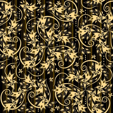 Kraliyet Breton ile Seamless modeli süsleme simgelerini ve trickles. Zengin duvar kağıdı dekore edilmiştir. Modern popüler yazdır. Vektör görüntü.