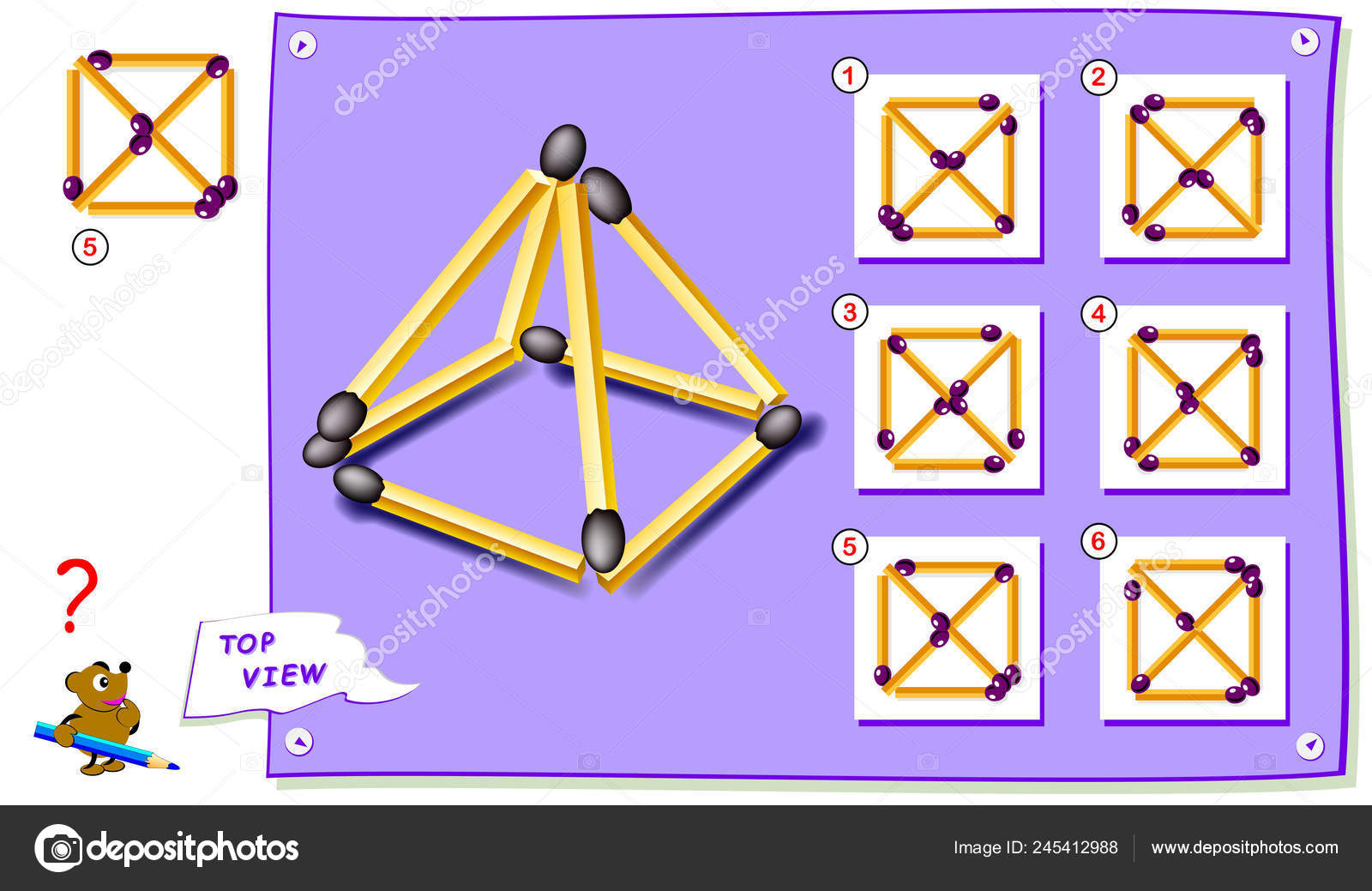 Jogo Lógico Para O Quebra-cabeça 3d Mais Inteligente. Pode