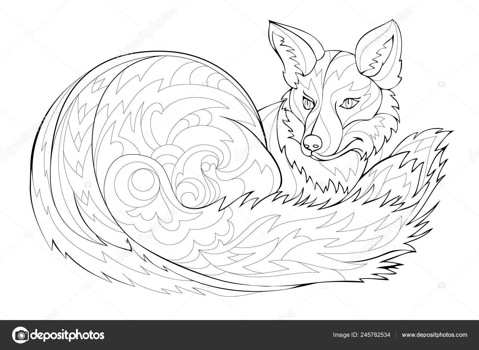 Desenhos para colorir para crianças gratuitos de Raposas - Raposas -  Coloring Pages for Adults