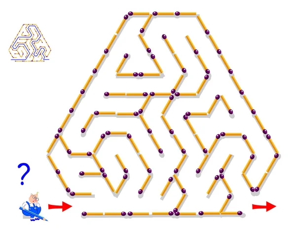 Jeu De Puzzle De Logique Avec Le Labyrinthe Pour Des Enfants Et Des Adultes  Devez Tirer La Manière Dans La Forêt Du Début Jusqu'a Illustration de  Vecteur - Illustration du apprenez, trame