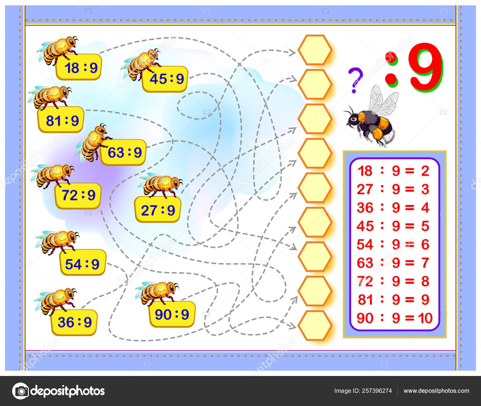 Exercises Kids Division Number Write Numbers Correct Circles Educational Page Stock Vector Image By C Nataljacernecka