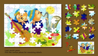 Çocuklar ve yetişkinler için Mantık bulmaca oyunu. Kalan ayrıntılar için doğru yerleri bulun. Brainteaser kitap için yazdırılabilir sayfa. Uzamsal düşünmeyi geliştirmek. Vektör karikatür görüntü.