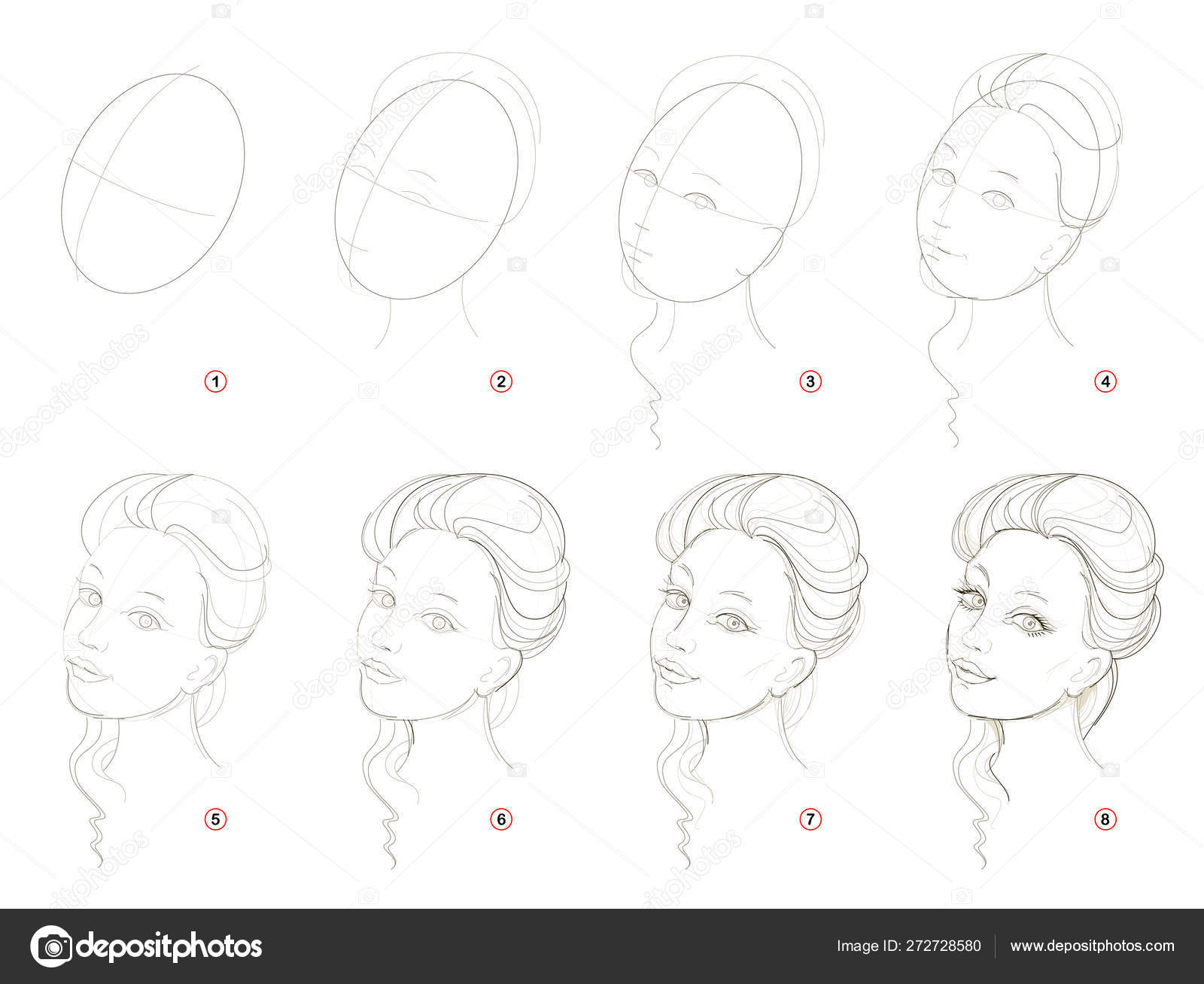 How to draw a beautiful girl with Pencil step by step with this