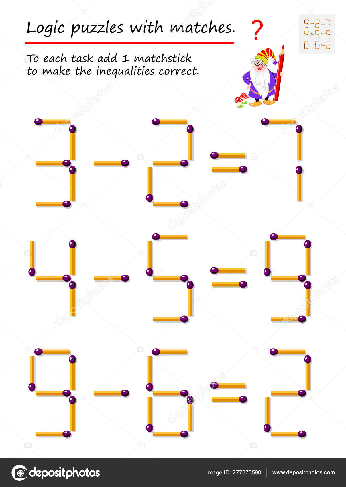 Jogo Quebra Cabeça Lógica Matemática Para Mais Inteligente Resolva Exemplos  vetor(es) de stock de ©Nataljacernecka 383006262