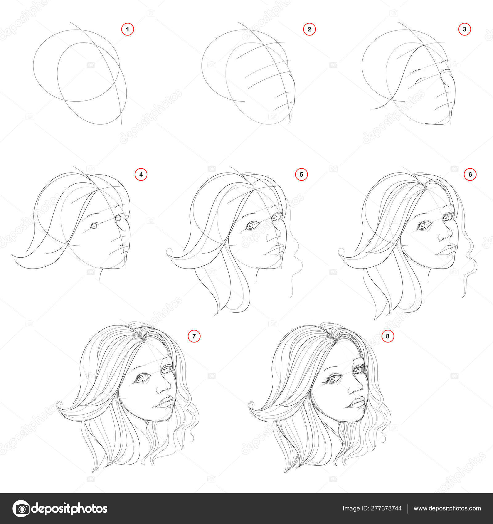 Creation Step Step Pencil Drawing Page Shows How Learn Draw Stock Vector by  ©Nataljacernecka 277738198
