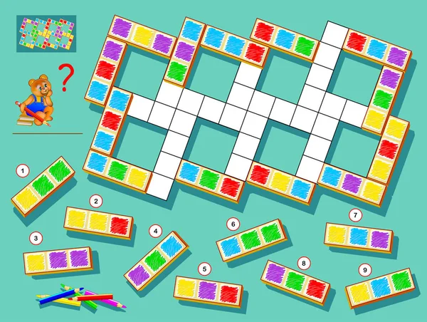 Λογική Παιχνίδι Παζλ Για Παιδιά Και Τους Ενήλικες Βρείτε Σωστές — Διανυσματικό Αρχείο