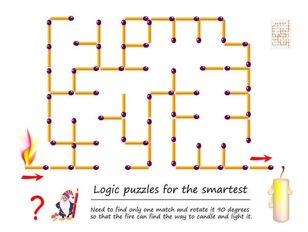 Jogo Quebra Cabeça Lógico Com Labirinto Para Crianças Precisa Encontrar —  Vetores de Stock