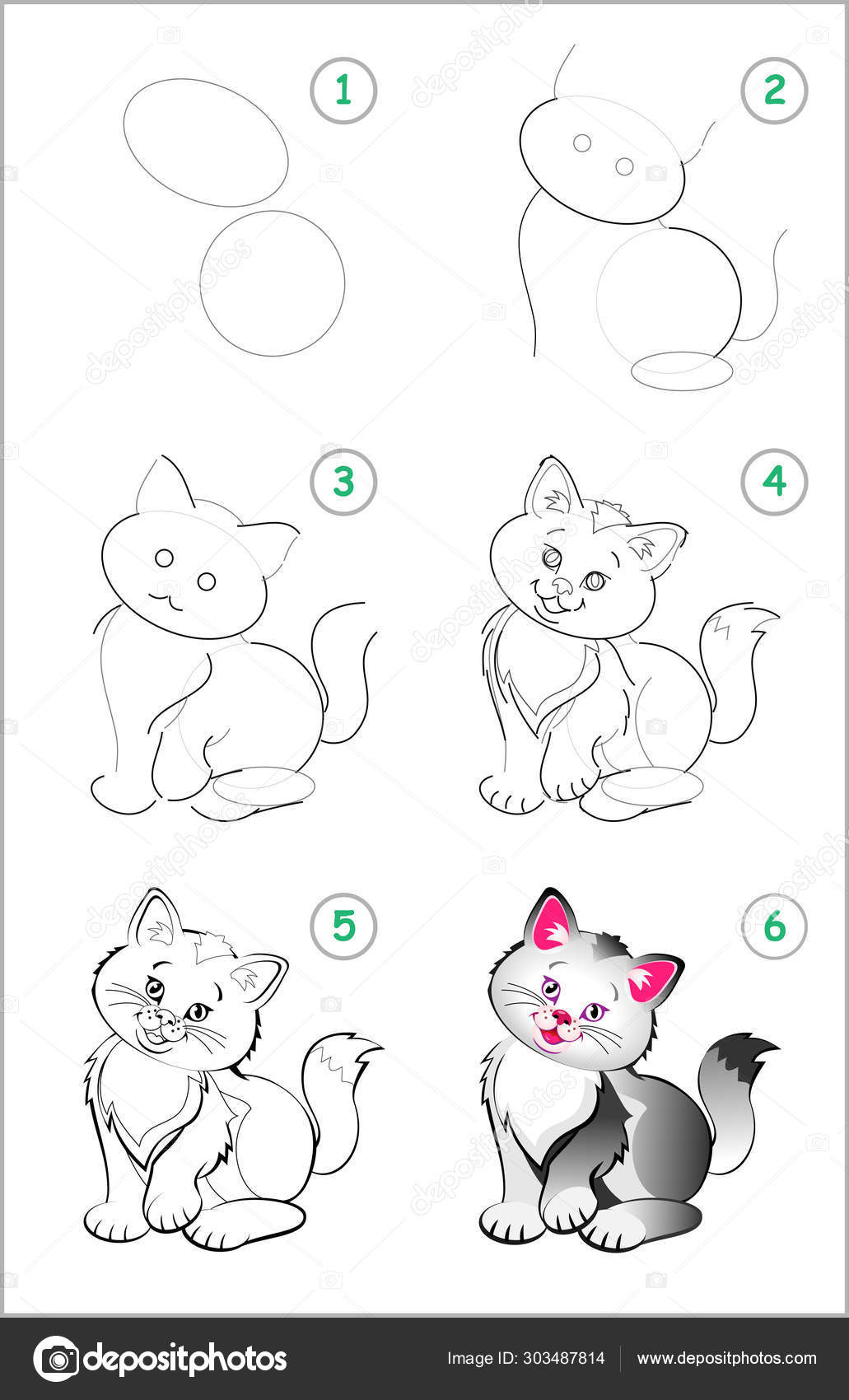 Arte de contorno para crianças, página de livro para colorir, cachorro  kawaii, páginas para colorir para crianças, estilo infantil branco completo