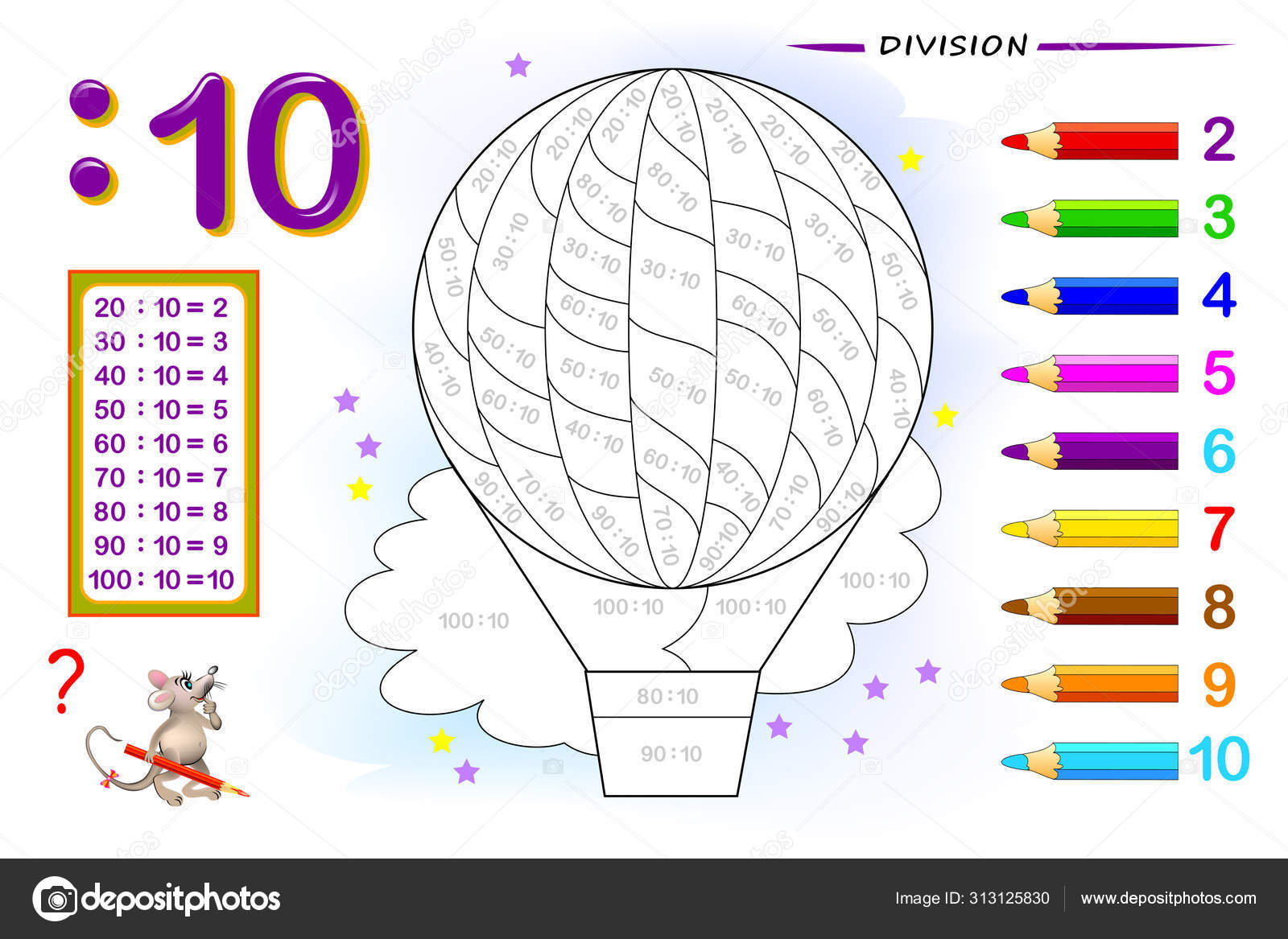 Jogo de contagem para crianças jogo de matemática educacional planilha de  multiplicação e divisão com caracol