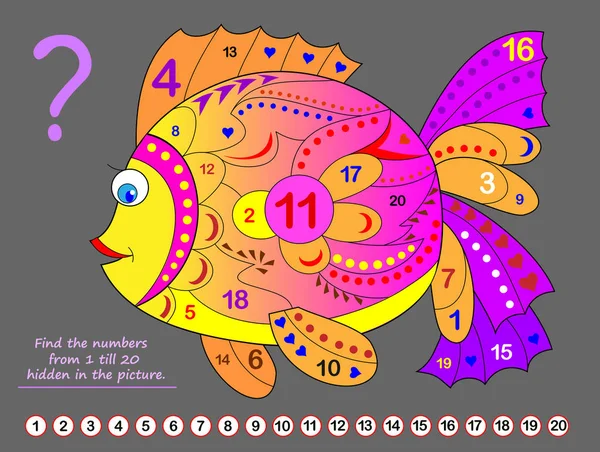 Çocuklar Için Mantıklı Bulmaca Oyunu Küçük Çocuklar Için Matematik Egzersizi — Stok Vektör