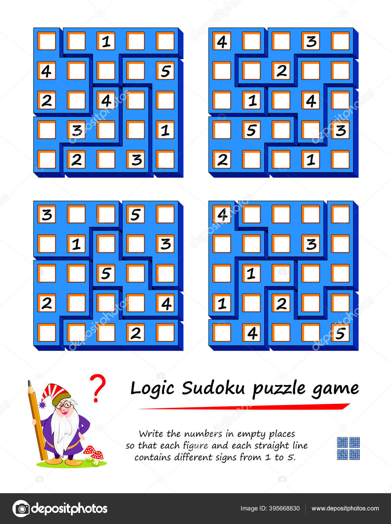 Sudoku para crianças jogo de educação conjunto de números de