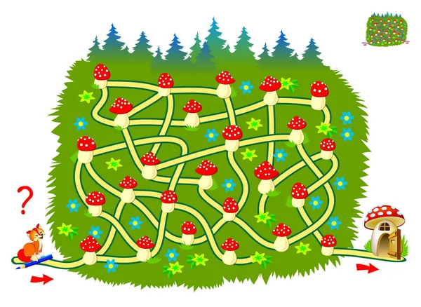 Jogo Puzzle Lógica Com Labirinto Para Crianças Pequenas Ajude Burro imagem  vetorial de Nataljacernecka© 474651858
