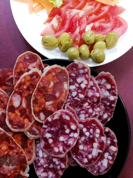 Chorizo Salchichon Espagne — Photo