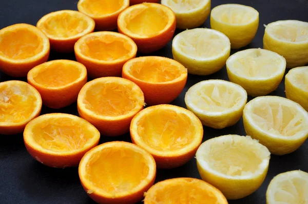 Muchas Medias Naranjas Limones —  Fotos de Stock