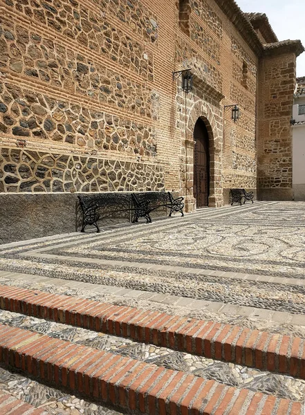 Fassade Boden Und Treppe Einer Historischen Stätte — Stockfoto