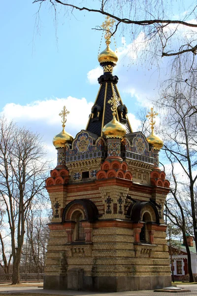 俄国东正教教堂 钟楼在戈梅利市 白俄罗斯 — 图库照片