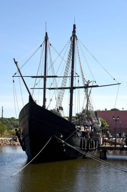 Christopher Columbus, La Rabida, Huelva, İspanya, tek editoryal caravels kopyasını kullanın