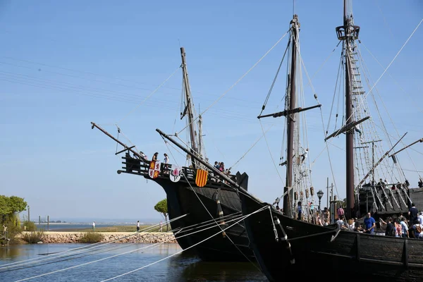 Réplique Des Caravelles Christophe Colomb Rabida Huelva Espagne Usage Uniquement — Photo