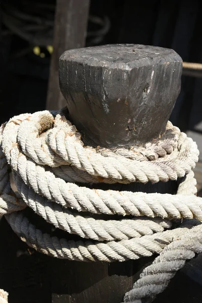 Old Boat Rigging Ropes — Stock Photo, Image