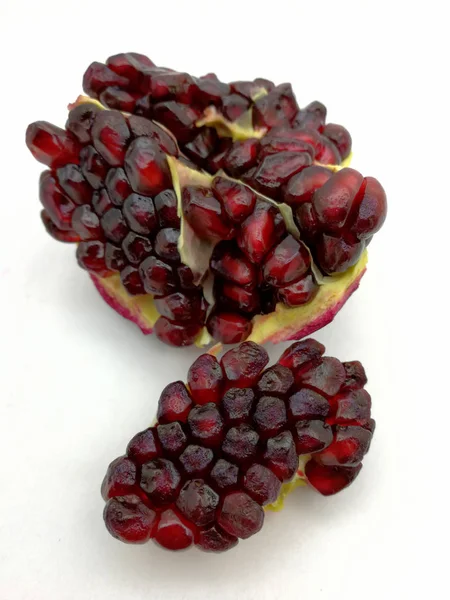 Pomegranate Grains White Background — Stock Photo, Image