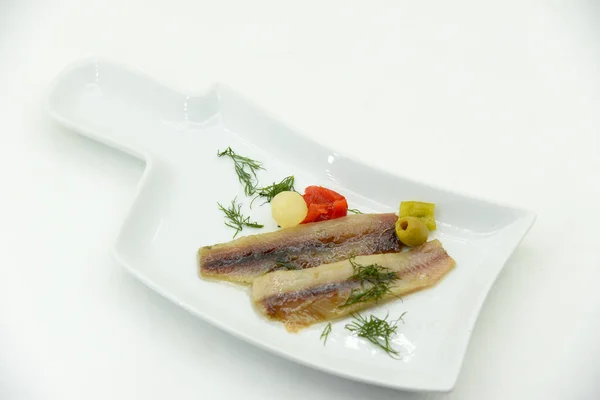 marinated anchovies with olive oil