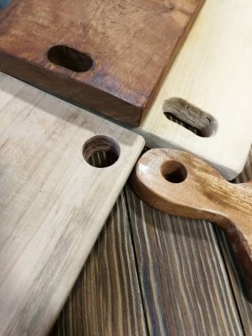 Ahşap kesme tahtaları farklı şekiller