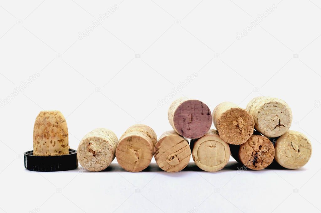 row of hole corks