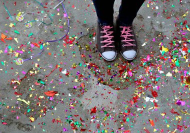 terlik ve konfeti ile kat