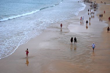 La Concha beach, San Sebastian, İspanya, yalnızca içerik kullanımı,