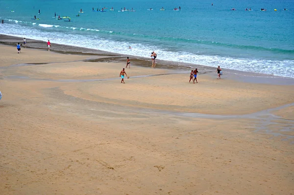 Пляж Конча Сан Себастьян Испания Поучительное Использование — стоковое фото
