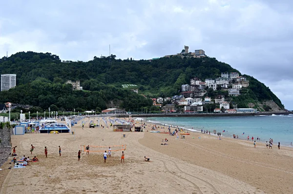 La Concha beach, San Sebastian, İspanya, yalnızca içerik kullanımı,
