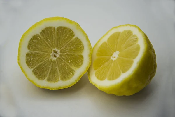 freshly lemon cut in half