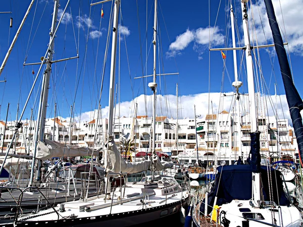 Bateaux Ancrés Dans Port — Photo