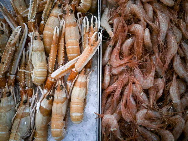 stock image fresh prawns in the market