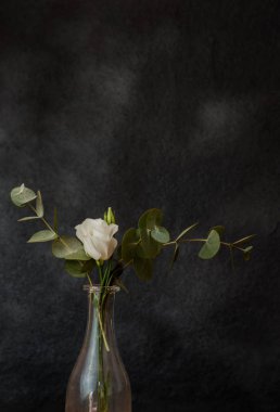 abstracta buketüzerinde beyaz lisianthus çiçek