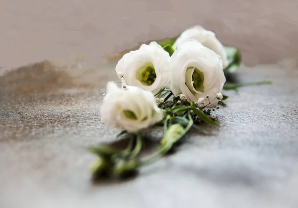 Белый Лисиантус Цветок Абстрактном Букете — стоковое фото
