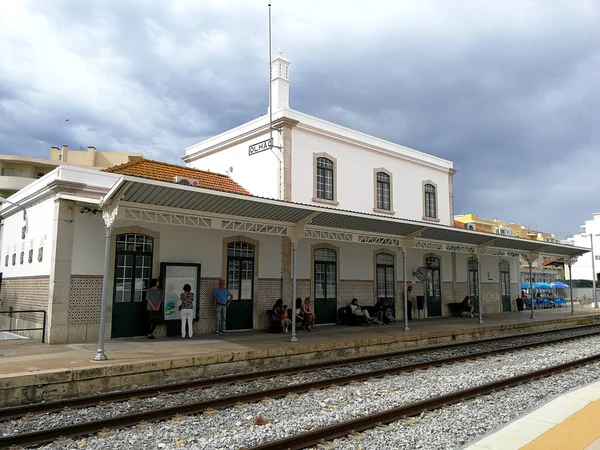 ポルトガル オルハオの鉄道駅 2017 編集部のみ — ストック写真