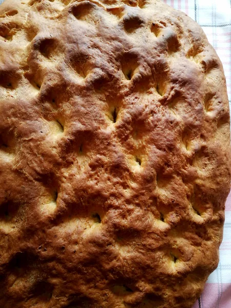 Pane Appena Sfornato Fatto Casa — Foto Stock