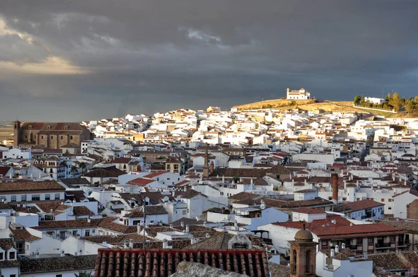 Eski Antequera, İspanya köyü arka plan