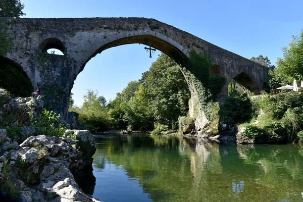 Římský Most Cangas Onis — Stock fotografie