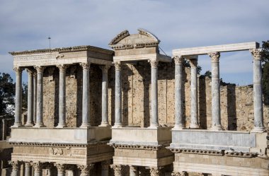 Roma Tiyatrosu'sındaki Merida, İspanya, M.ö. 1. yüzyıl