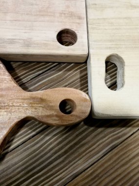 Ahşap kesme tahtaları farklı şekiller