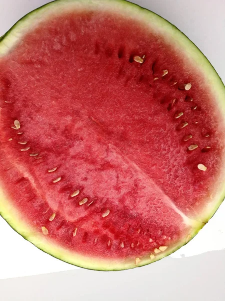 Watermeloen Vers Gesneden Met Zaden — Stockfoto