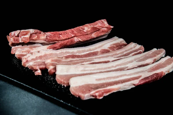 Bacon Slices Cutter Board — Stock Photo, Image