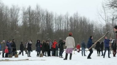 Veliky Novgorod, Rusya kış Vitoslavlitsy