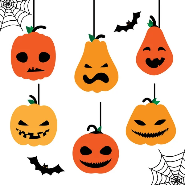 Halloween Celebração Stencil Abóbora Corte —  Vetores de Stock